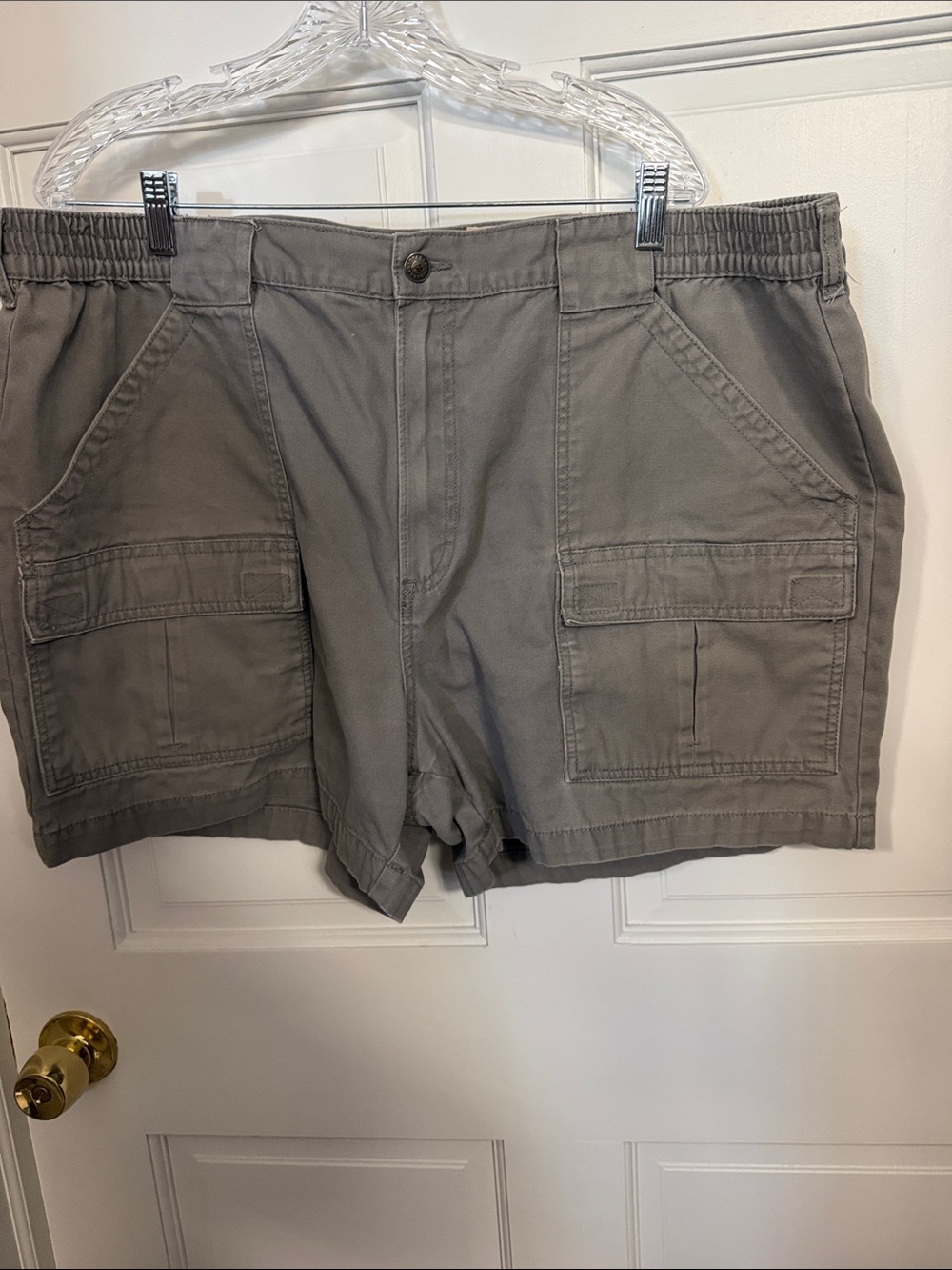 RedHead Gray Utility Cargo Shorts with Elastic Waist